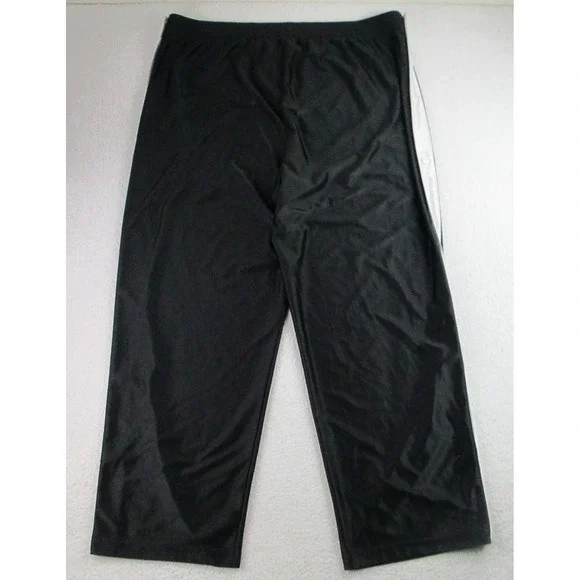 Nike Tearaway Snap Pants Mens 2XL Black White Swoosh‎ Track Athletic Vintage 90s